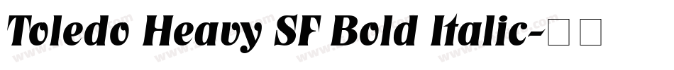 Toledo Heavy SF Bold Italic字体转换